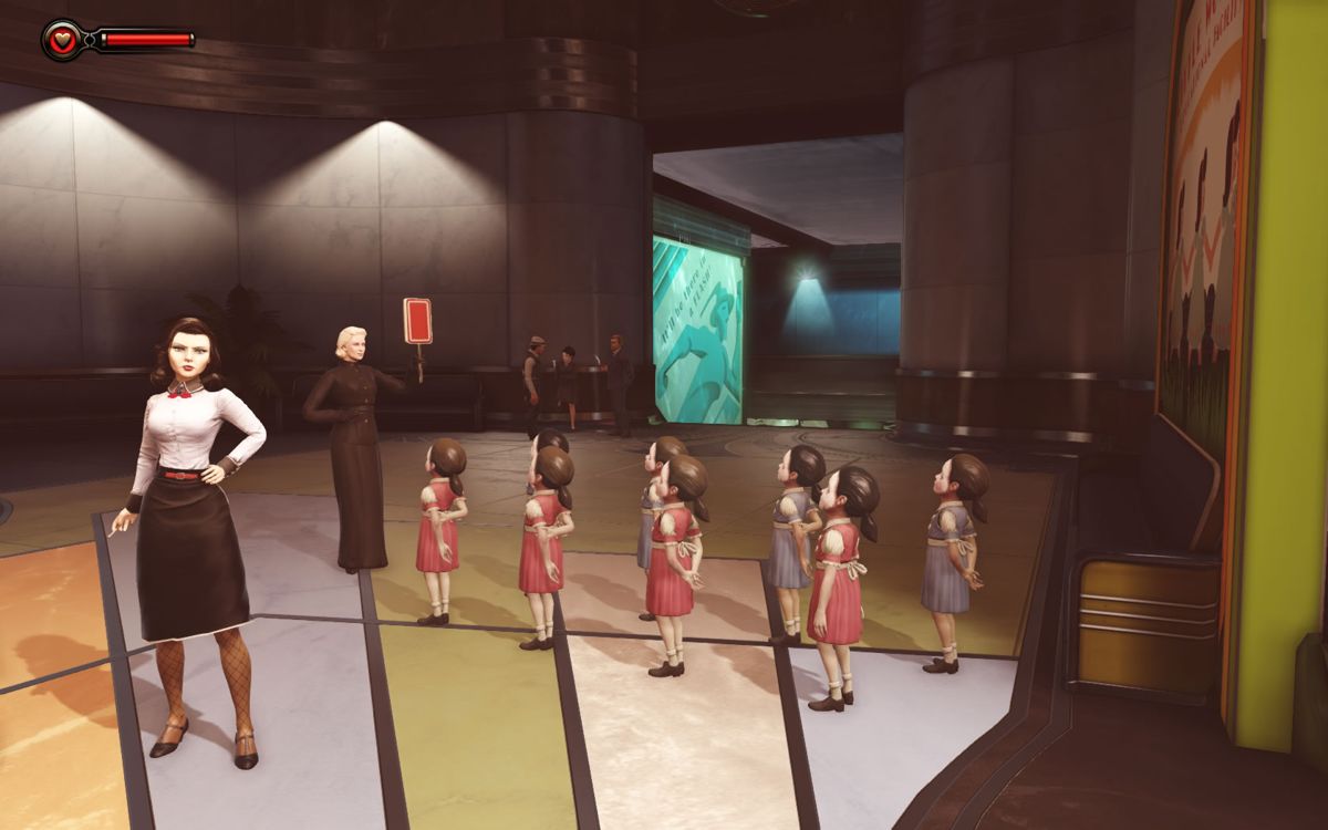 BioShock Infinite: Burial at Sea - Episode One (Windows) screenshot: Some little girls are being taught.