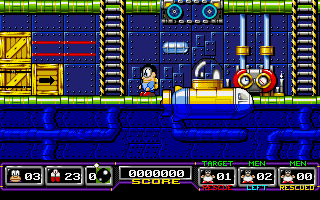 Sink or Swim (DOS) screenshot: You come from a cute submarine...