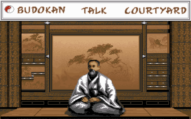 Budokan: The Martial Spirit (DOS) screenshot: Listen to me, Grasshopper...