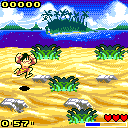 Jungle Run (ExEn) screenshot: Those objects will also slow you down, you'd better avoid them.