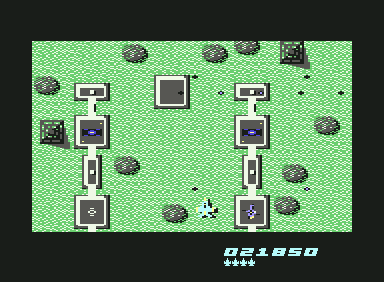 Delta Fighter (Commodore 64) screenshot: Final fortification...
