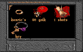 The Immortal (DOS) screenshot: This is the inventory screen.