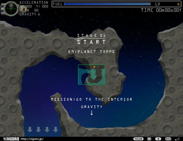 Space Capstar II (Browser) screenshot: Stage Information