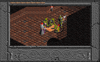 The Immortal (DOS) screenshot: Participating at the orc's council of war.