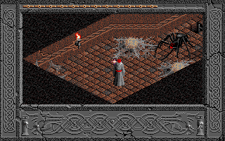 The Immortal (DOS) screenshot: In the lair of the spider queen.