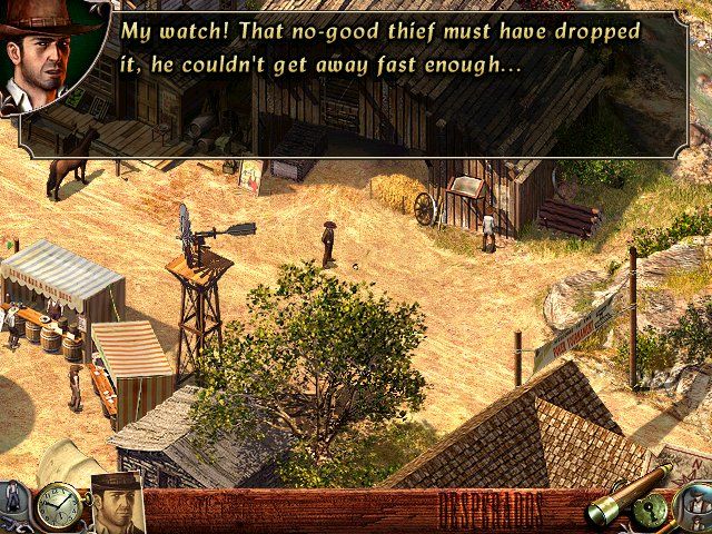 Desperados: Wanted Dead or Alive (Windows) screenshot: It takes a thief to catch a thief. Although, we're not familiar with John's past, hehe.