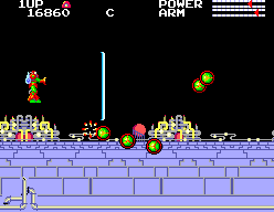TransBot (SEGA Master System) screenshot: A game in progress
