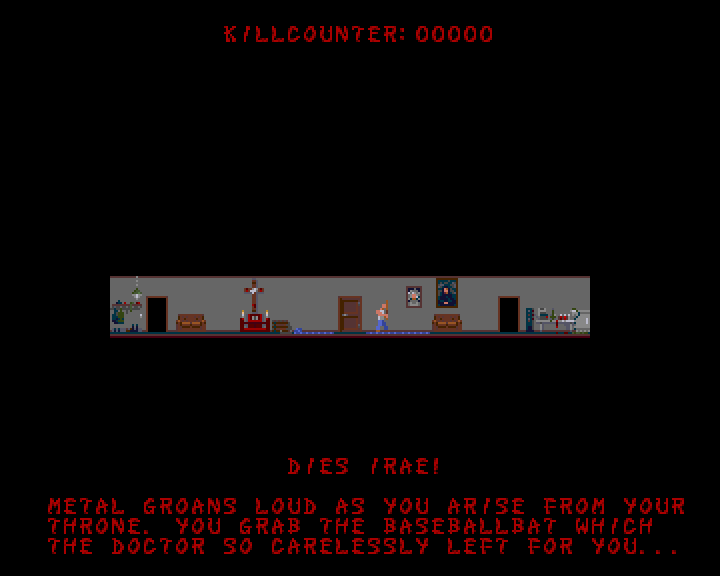 Damage: The Sadistic Butchering of Humanity (Amiga) screenshot: Walking around in the flat