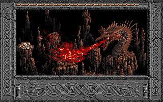 The Immortal (DOS) screenshot: The final battle. Excact timing of the protection spells is crucial.