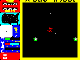 Tranz Am (ZX Spectrum) screenshot: Night driving