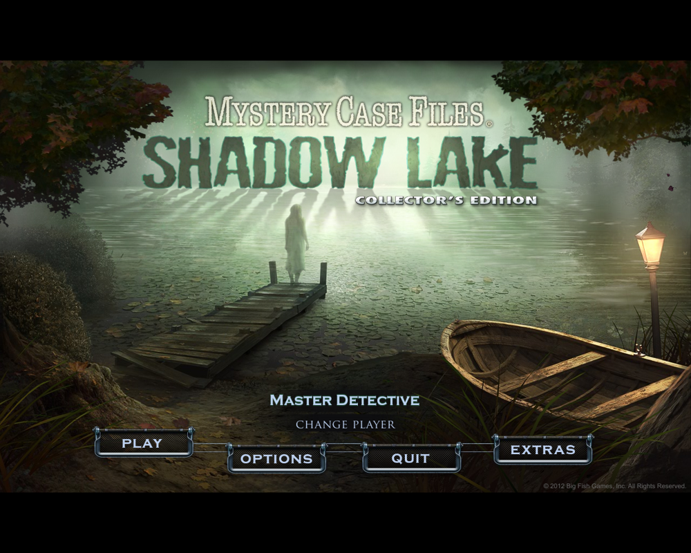 Mystery Case Files: Shadow Lake (Collector's Edition) (Windows) screenshot: Title and main menu