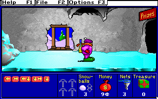 Treasure MathStorm! (DOS) screenshot: The starting location (MCGA/VGA)