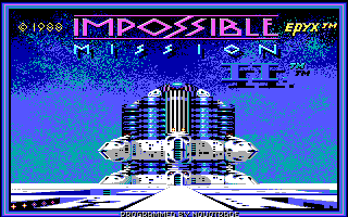 Impossible Mission II (DOS) screenshot: Title Screen
