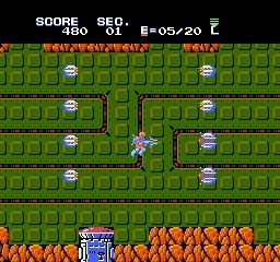 Section-Z (NES) screenshot: Zone 1