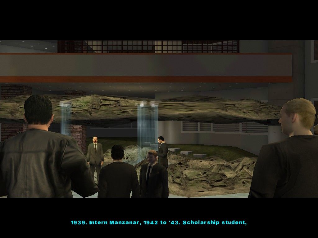Die Hard: Nakatomi Plaza (Windows) screenshot: The "Hans Gruber to Takagi"-Speech is very nicely done