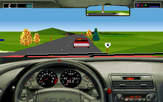 Road & Car: Test Drive III - The Passion: Add-On Disk #1 (DOS) screenshot: Ah, the colors of autumn..