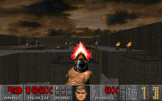 Master Levels for Doom II (DOS) screenshot: "Canyon" by <moby developer="Tim Willits">Tim Willits</moby>