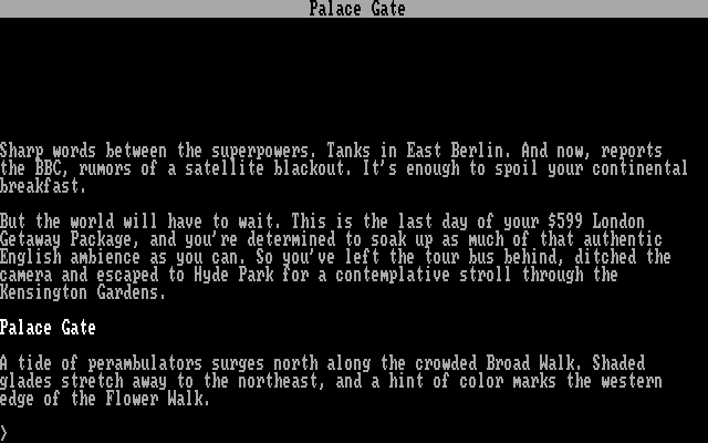 Trinity (DOS) screenshot: opening screen