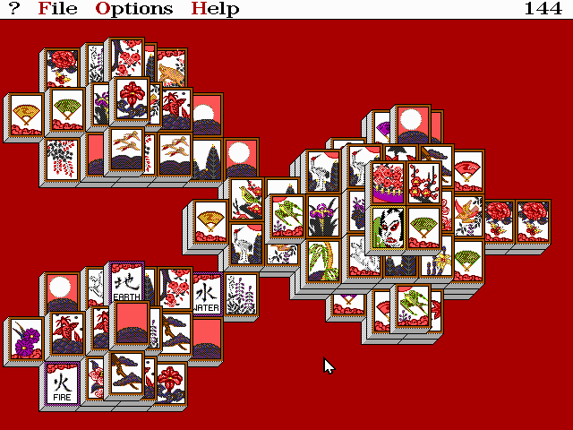 Shanghai II: Dragon's Eye (DOS) screenshot: Rabbit layout (Master)