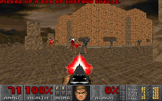 Master Levels for Doom II (DOS) screenshot: "Mephisto's Mausoleum" by <moby developer="Sverre Kvernmo">Sverre Kvernmo</moby>