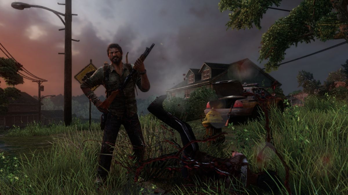 The Last of Us: Remastered (PlayStation 4) screenshot: The Last of Us - Joel is taking out the infested like Rambo, if they could, even they would think twice before attacking him