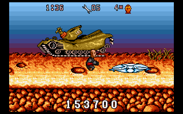 The Incredible Crash Dummies (Amiga) screenshot: The Artillery Range