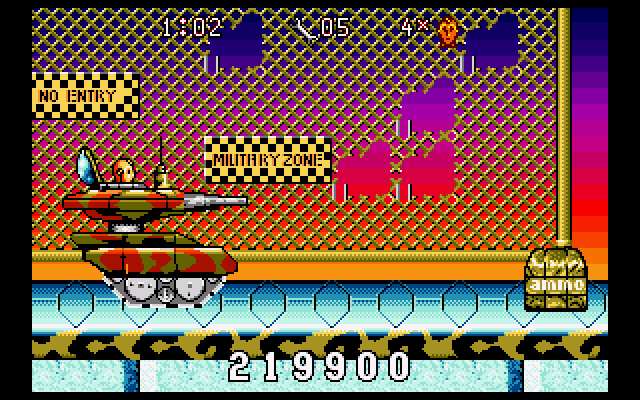 The Incredible Crash Dummies (Amiga) screenshot: Vehicle Crash Test #3