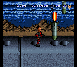 The Incredible Crash Dummies (SNES) screenshot: Two rockets going down their holes
