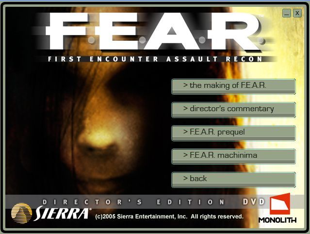 F.E.A.R.: First Encounter Assault Recon (Director's Edition) (Windows) screenshot: Bonus Content