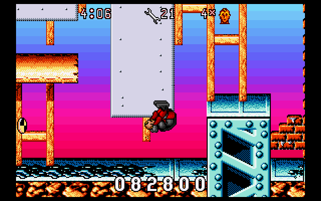 The Incredible Crash Dummies (Amiga) screenshot: Construction Site