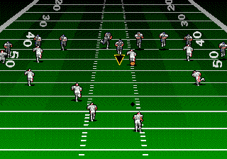 Troy Aikman NFL Football (Genesis) screenshot: Trying to get the first ball