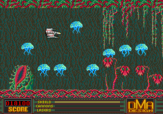 Menace (Amiga) screenshot: Yikes, jellyfish!
