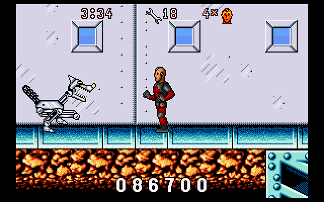 The Incredible Crash Dummies (Amiga) screenshot: Say hello to Robo-Rover