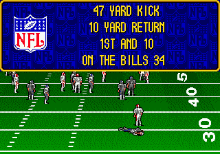 Troy Aikman NFL Football (Genesis) screenshot: Comment on the play