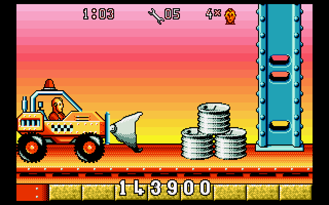 The Incredible Crash Dummies (Amiga) screenshot: Vehicle Crash Test #2