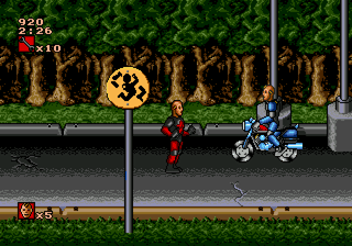 The Incredible Crash Dummies (Genesis) screenshot: Dummy riding a bike