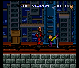 The Incredible Crash Dummies (SNES) screenshot: Another one of Slick's brothers is up to his tricks again
