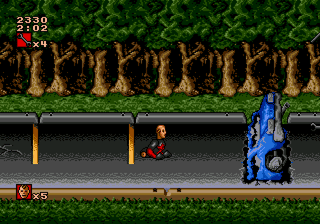 The Incredible Crash Dummies (Genesis) screenshot: Slick on his legs