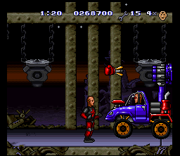 The Incredible Crash Dummies (SNES) screenshot: Final Boss - Phase 1