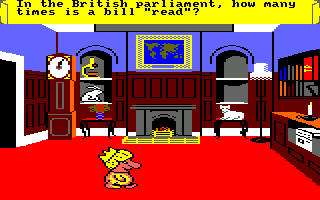 Trivial Pursuit (Amstrad CPC) screenshot: Here's a question...