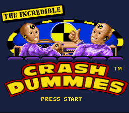 The Incredible Crash Dummies (SNES) screenshot: Title