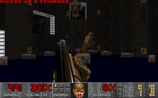 Master Levels for Doom II (DOS) screenshot: "The Express Elevator To Hell" (TEETH) by <moby developer="Sverre Kvernmo">Sverre Kvernmo</moby>