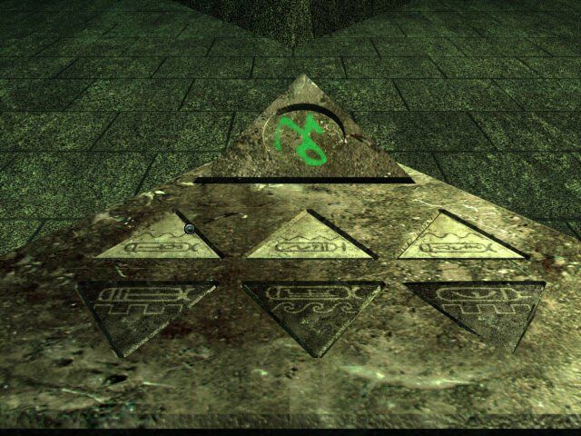 Necronomicon: The Gateway to Beyond (Windows) screenshot: Symbols in front of the tower