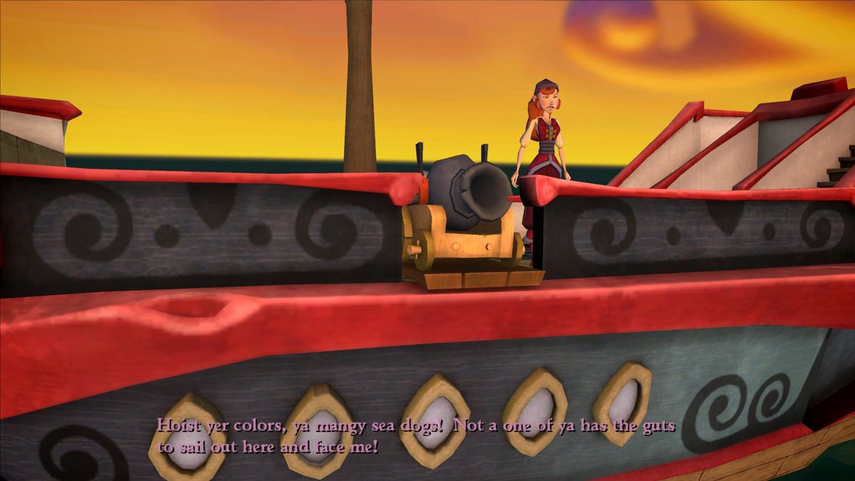 Tales of Monkey Island: Chapter 2 - The Siege of Spinner Cay (Windows) screenshot: Elaine is providing the distraction for you.