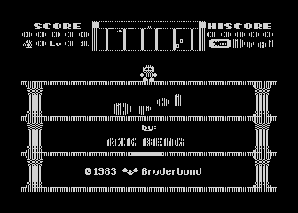 Drol (Atari 8-bit) screenshot: Title screen