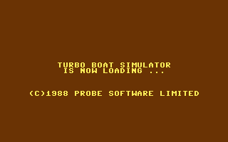 Turbo Boat Simulator (Commodore 64) screenshot: Loading screen