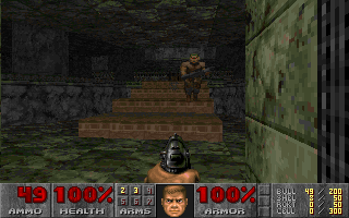 Master Levels for Doom II (DOS) screenshot: "Virgil's Lead: 3rd Canto of INFERNO" by <moby developer="John W. Anderson">John "Dr. Sleep" Anderson</moby>