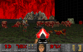 Master Levels for Doom II (DOS) screenshot: "Black Tower" by <moby developer="Sverre Kvernmo">Sverre Kvernmo</moby>