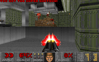 Master Levels for Doom II (DOS) screenshot: "Trapped on Titan" by <moby developer="Jim Flynn">Jim Flynn</moby>