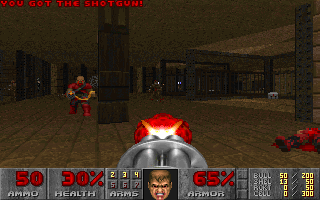 Master Levels for Doom II (DOS) screenshot: "Nessus: 5th Canto of INFERNO" by <moby developer="John W. Anderson">John "Dr. Sleep" Anderson</moby>
